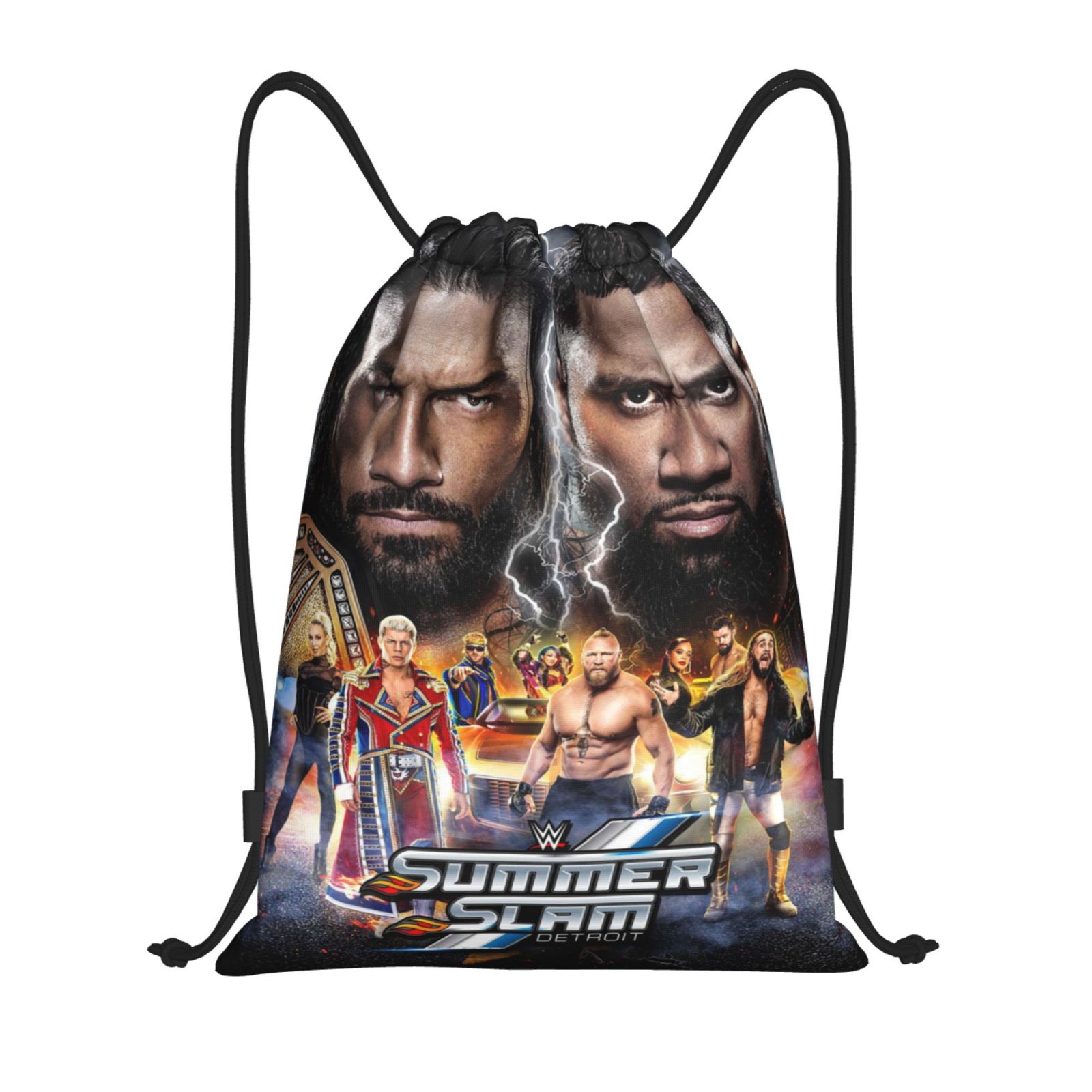 Wwe Drawstring Bag Sports Fitness Bag Waterproof Rope Bag For Training Traveling Hiking Gym Sackpack String Bag For Women Men Small